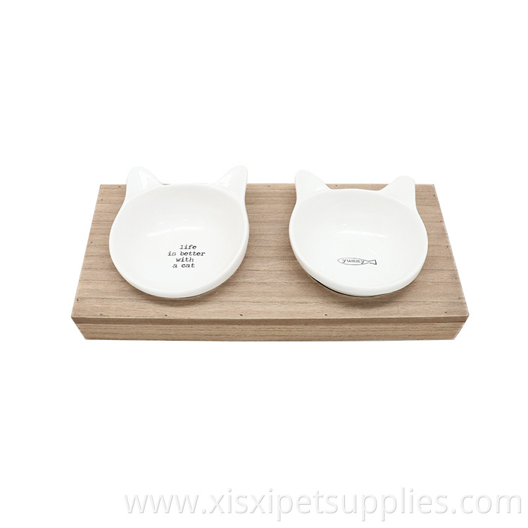 Wholesale Dog Feeder Bowl Luxury Pet Bowl With Wooden Holder